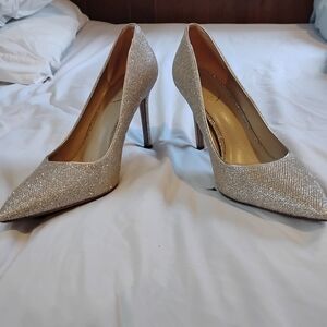 Gold Sam Edelman Hazel Glitter Heels Sz. 9.5 W